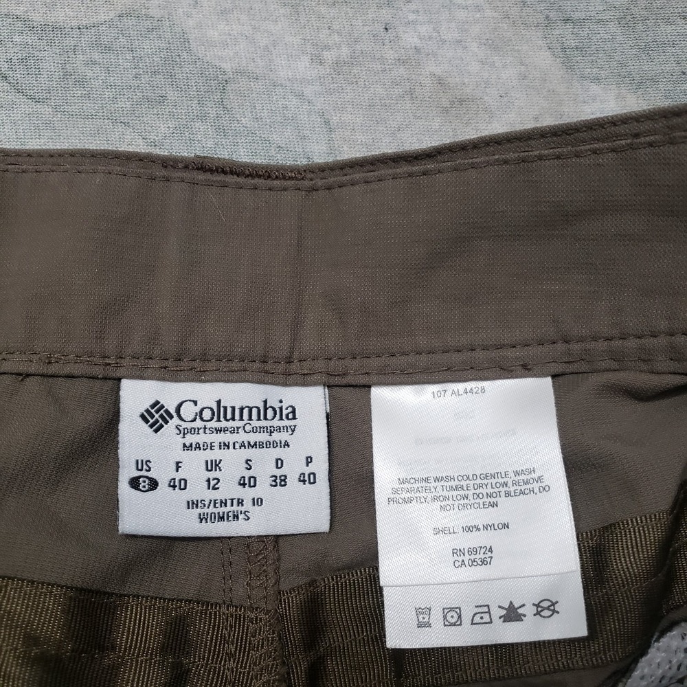 Columbia Shorts Womens 8 Green Outdoors Hiking Trail Camp Travel Cargo Pockets‎ - Picture 5 of 7